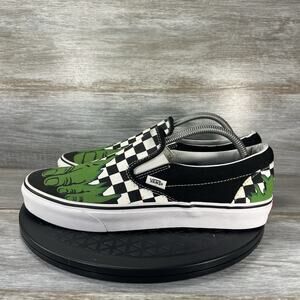 Vans X Men’s Marvel Hulk Checkerboard Classic Slip On Sneakers Size 10
